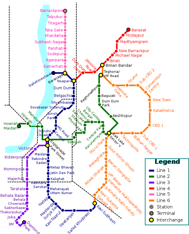 Kolkata Metro Route Map, KMRC Route Map, Chart & PDF Download